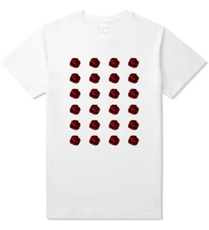 Red Rose Pattern T-Shirt